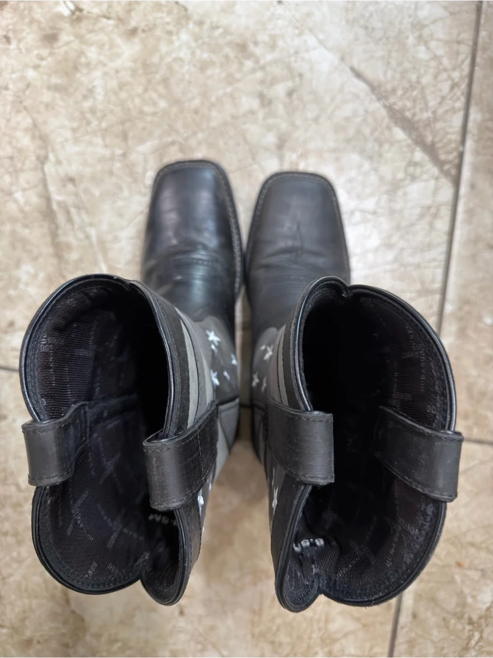 Men’s Durango Black and Gray Flag Accent Western Boots